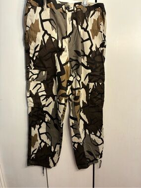 PREDATOR CAMOUFLAGE Cargo Pants Men XL Blck/brwn/wht Heavyweight Hunting Outdoor